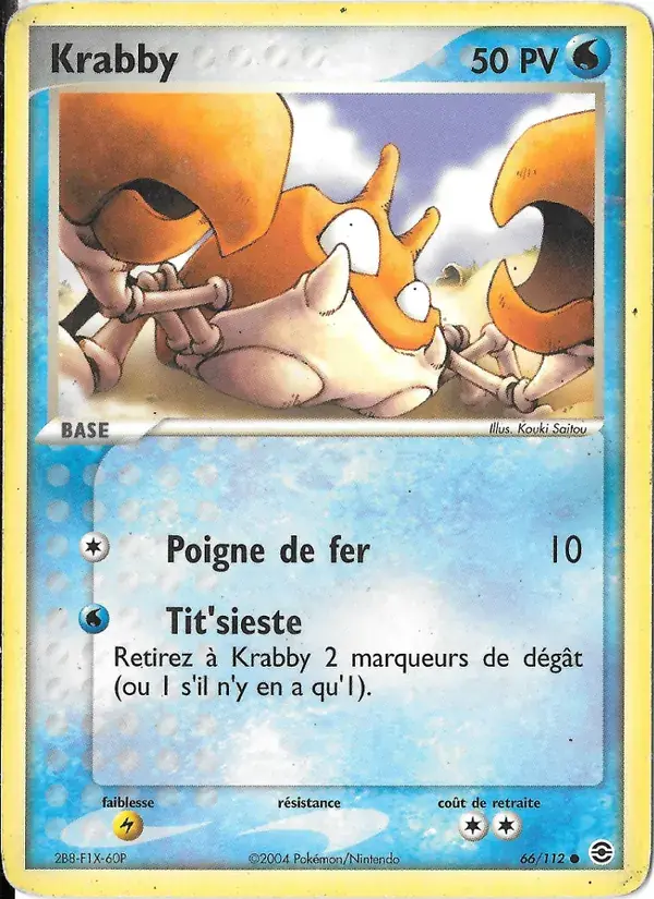 Krabby - 66/116 - EX Rouge Feu & Vert Feuille