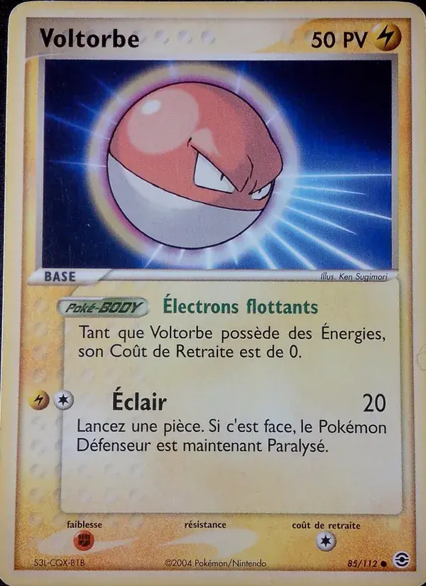 Voltorbe - 85/116 - EX Rouge Feu & Vert Feuille