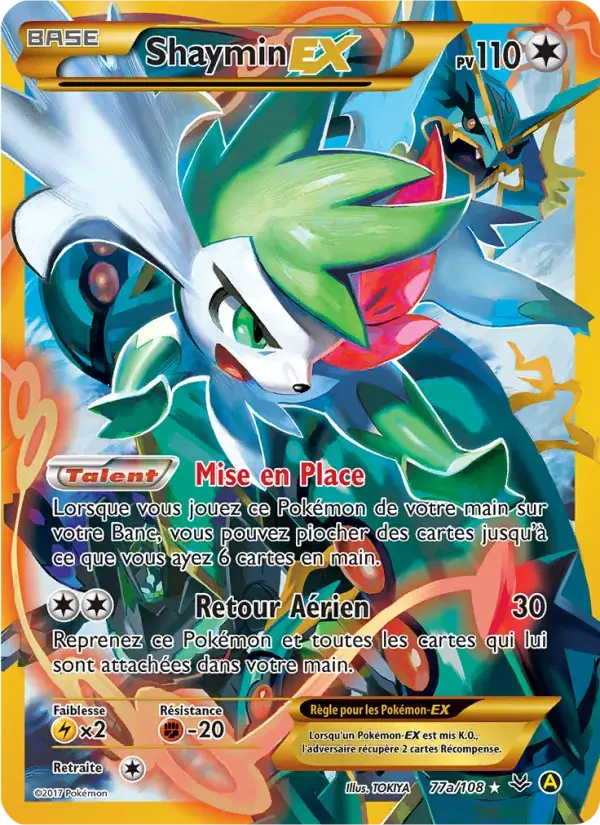Shaymin EX - 77a/112 - Ciel Rugissant