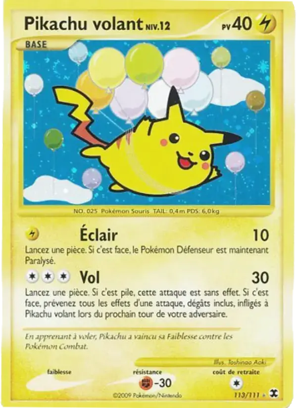 Pikachu volant Niv. 12 - 113/120 - Rivaux Émergeants