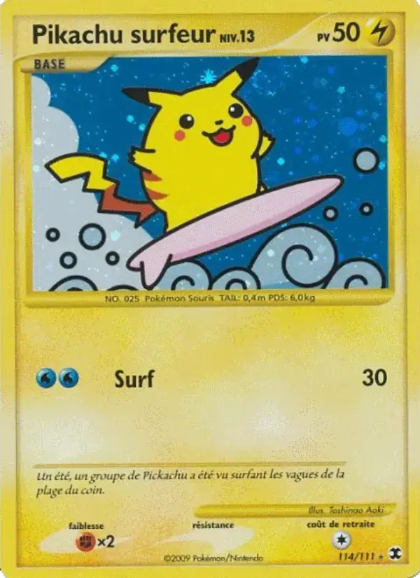 Pikachu surfeur Niv. 13 - 114/120 - Rivaux Émergeants