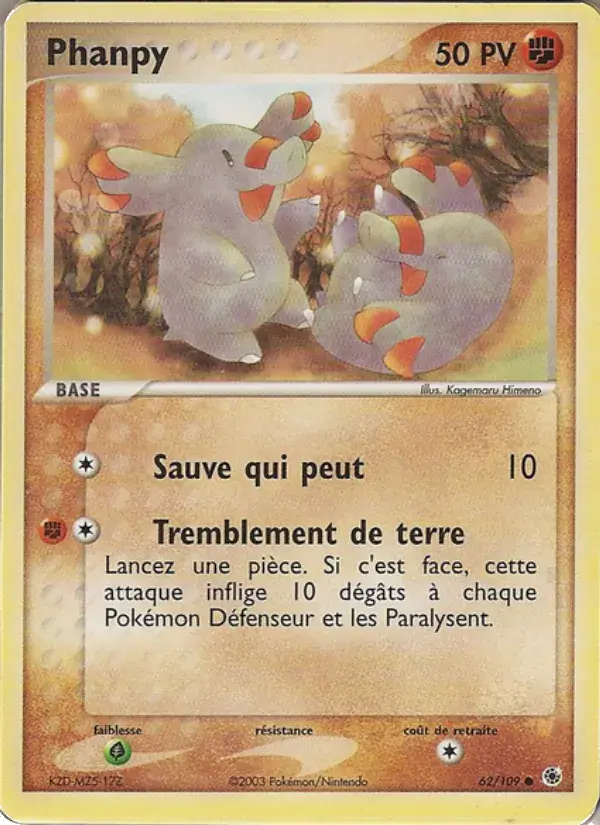 Phanpy - 62/109 - EX Rubis & Saphir