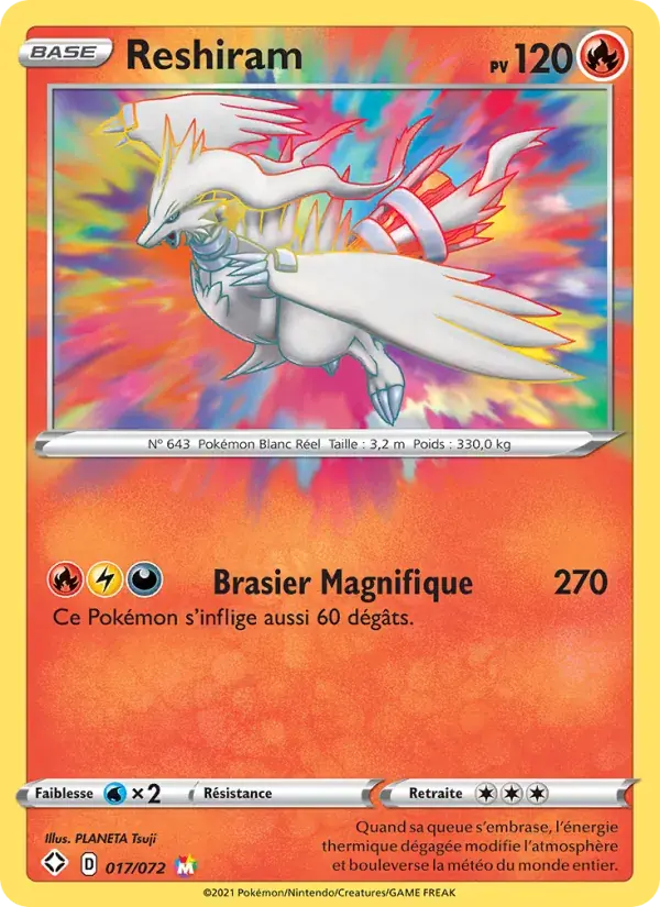 Reshiram - 17/73 - Destinées Radieuses