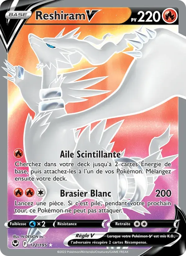 Reshiram V - 172/215 - Tempête Argentée
