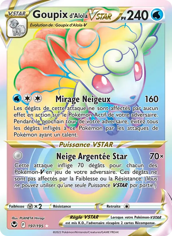Goupix d'Alola VSTAR - 197/215 - Tempête Argentée