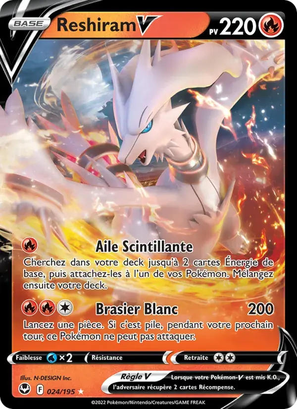 Reshiram V - 024/215 - Tempête Argentée