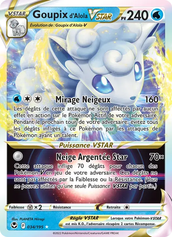 Goupix d'Alola VSTAR - 034/215 - Tempête Argentée