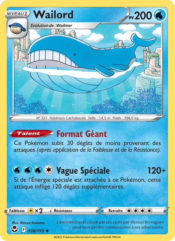Wailord - 038/215 - Tempête Argentée