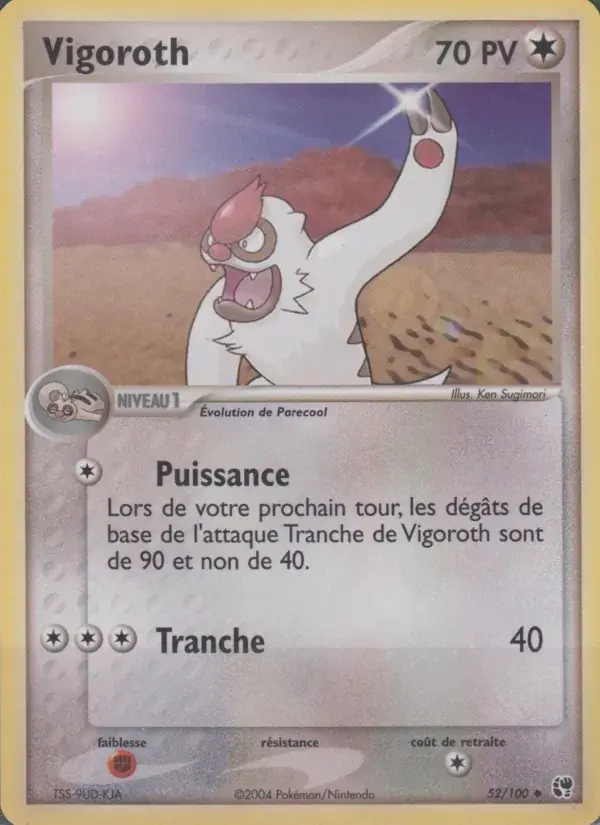 Vigoroth - 52/100 - EX Tempête de sable