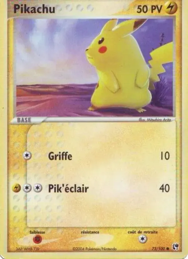 Pikachu - 72/100 - EX Tempête de sable