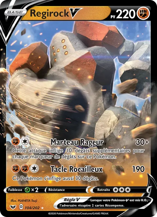 Regirock V - 104/216 - Épée et Bouclier