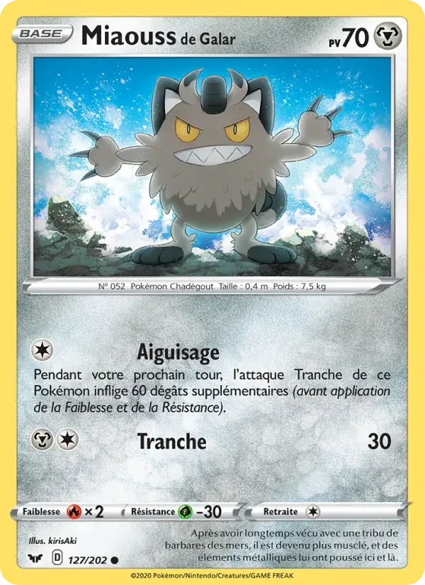 Miaouss de Galar - 127/216 - Épée et Bouclier