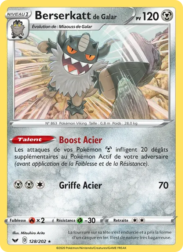 Berserkatt de Galar - 128/216 - Épée et Bouclier