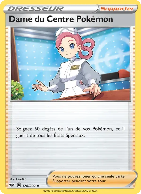 Dame du Centre Pokémon - 176/216 - Épée et Bouclier