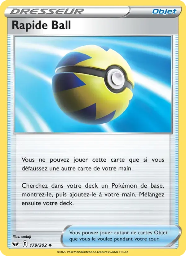 Rapide Ball - 179/216 - Épée et Bouclier