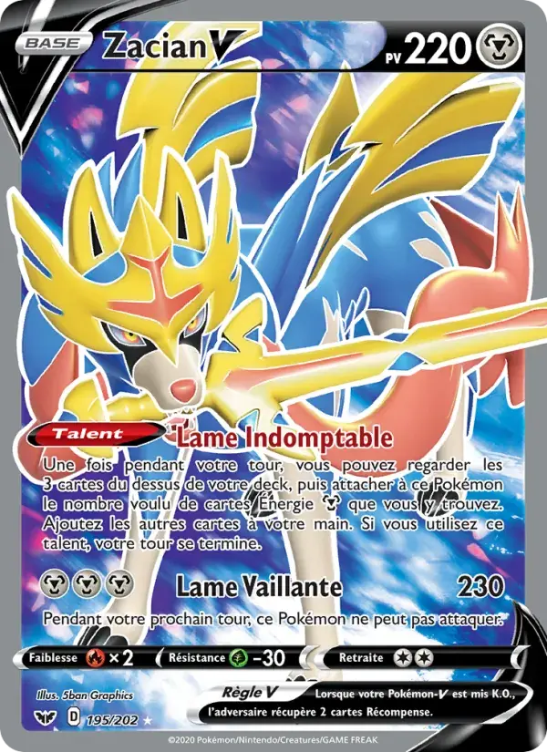 Zacian V - 195/216 - Épée et Bouclier