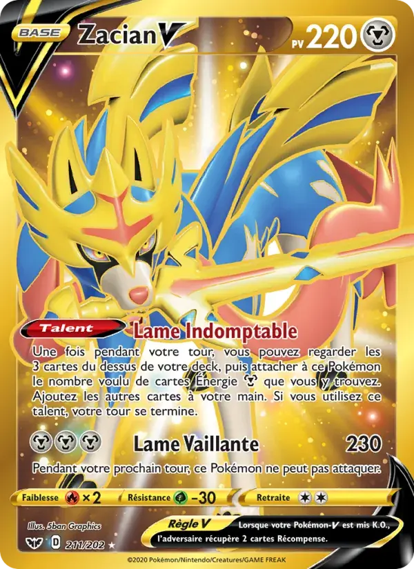 Zacian V - 211/216 - Épée et Bouclier
