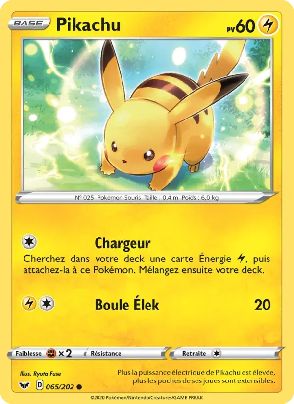Pikachu - 65/216 - Épée et Bouclier