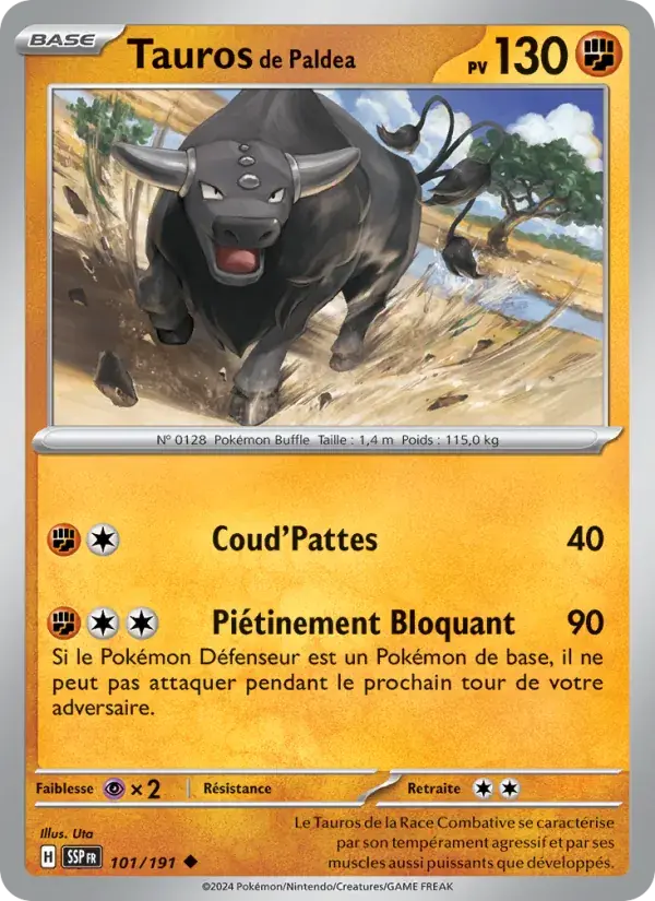 Tauros de Paldea - 101/252 - Étincelles Déferlantes