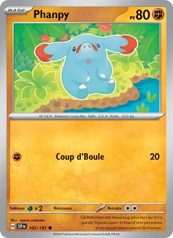 Phanpy - 102/252 - Étincelles Déferlantes