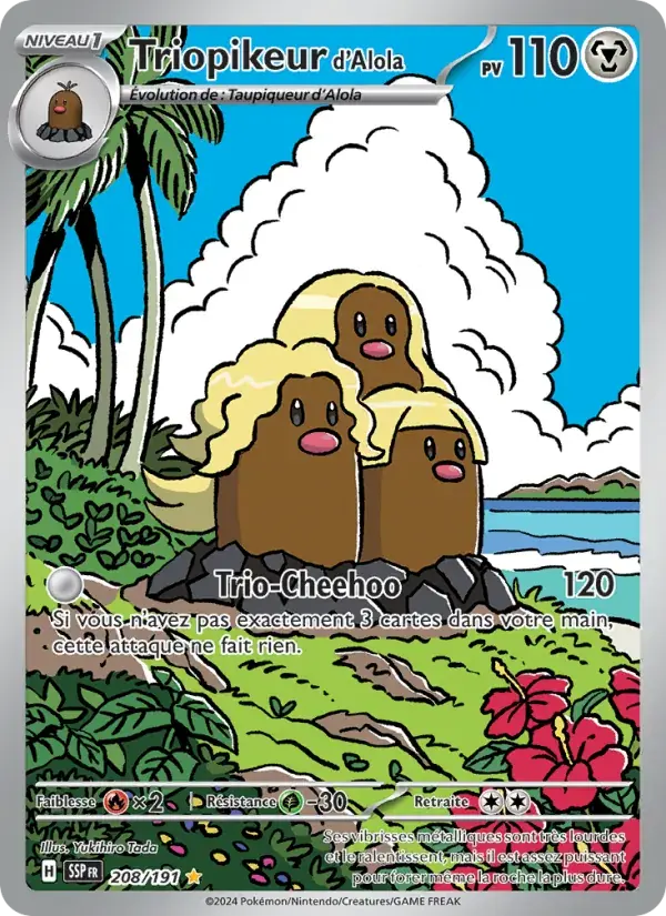 Triopikeur d'Alola - 208/252 - Étincelles Déferlantes