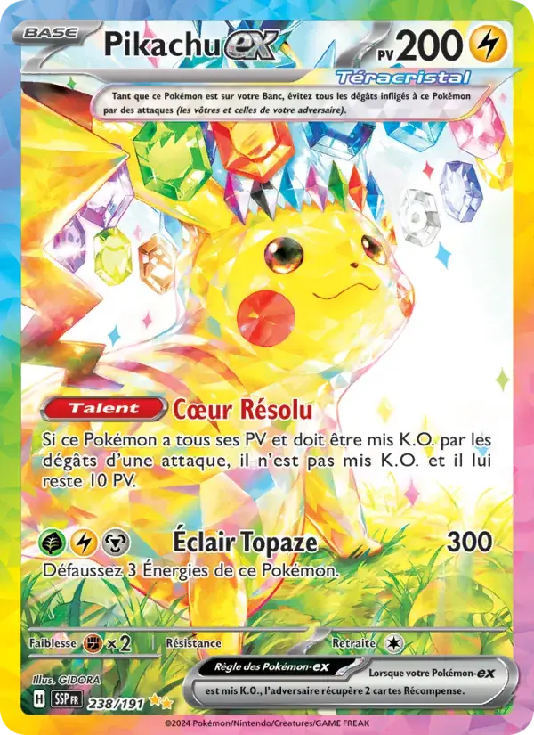 Pikachu-ex - 238/252 - Étincelles Déferlantes
