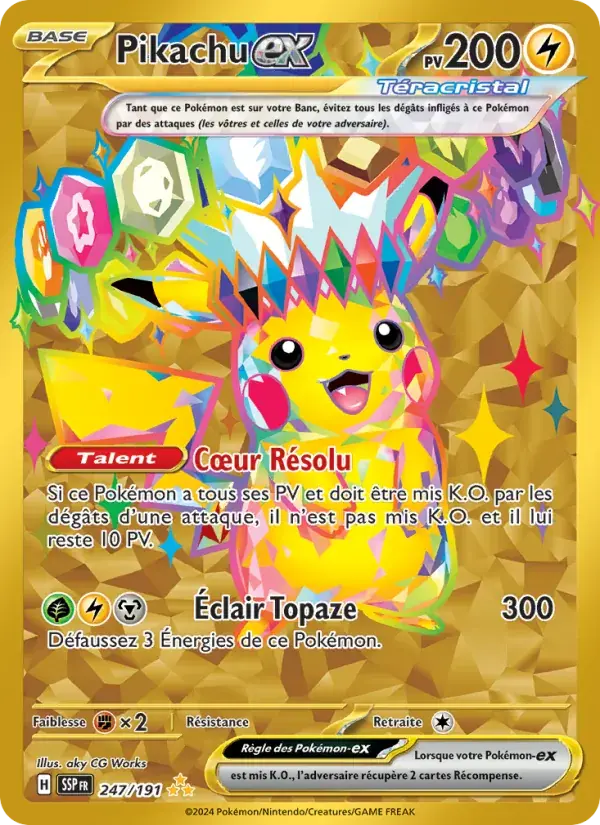 Pikachu-ex - 247/252 - Étincelles Déferlantes