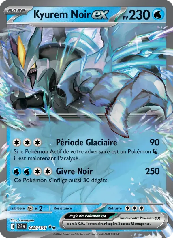 Kyurem Noir-ex - 048/252 - Étincelles Déferlantes
