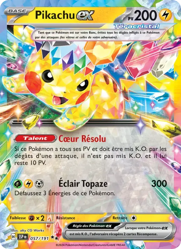 Pikachu-ex - 057/252 - Étincelles Déferlantes