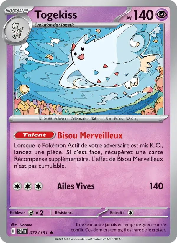 Togekiss - 072/252 - Étincelles Déferlantes