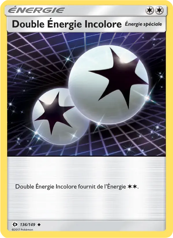 Double Énergie Incolore - 136/163 - Soleil et Lune