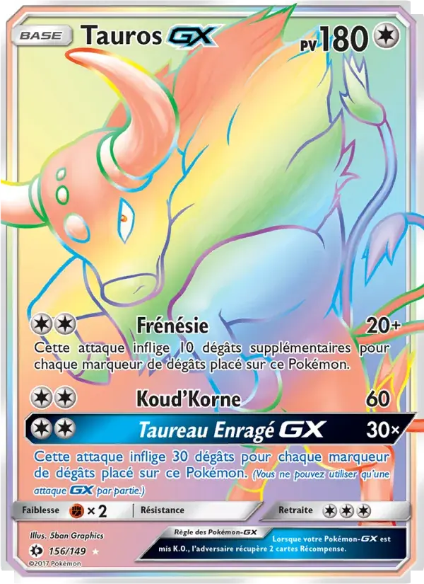 Tauros GX - 156/163 - Soleil et Lune