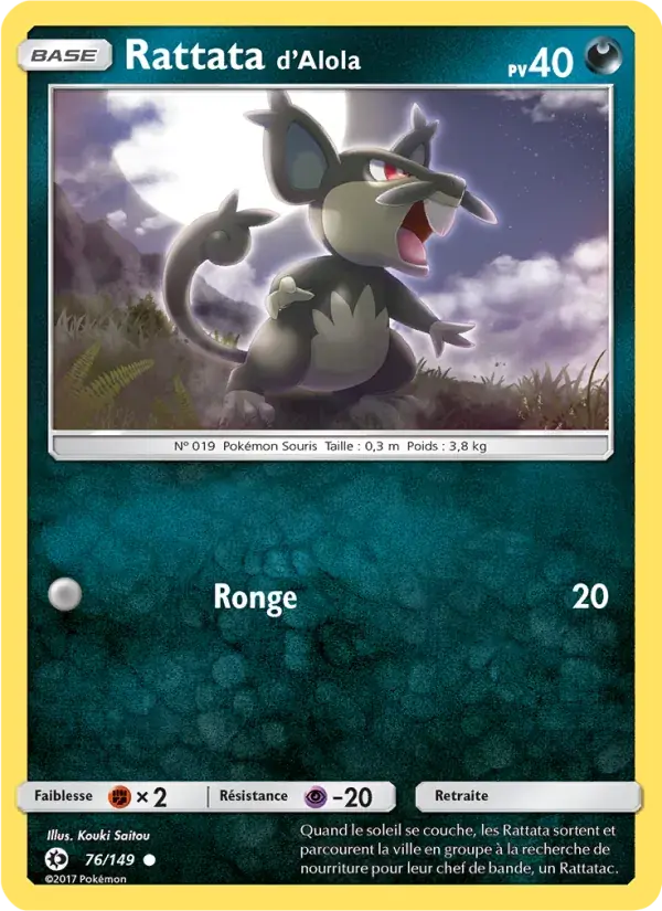 Rattata d’Alola - 76/163 - Soleil et Lune