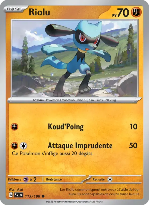 Riolu - 113/258 - Écarlate et Violet