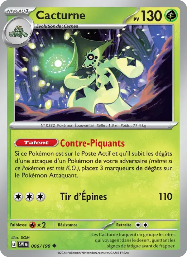 Cacturne - 006/258 - Écarlate et Violet