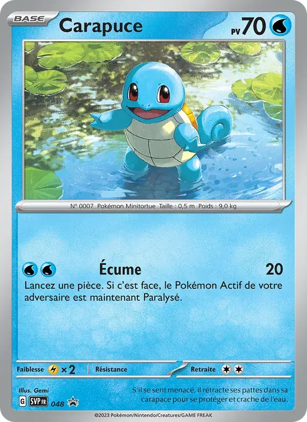 Carapuce - 048/225 - SVP Black Star Promos