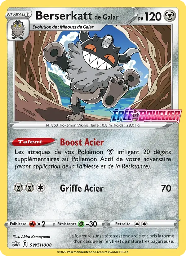 Berserkatt de Galar - SWSH008/307 - Promo SWSH