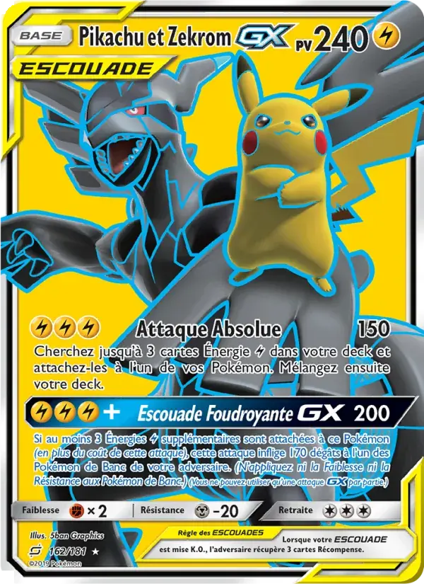 Pikachu et Zekrom GX - 162/196 - Duo de Choc