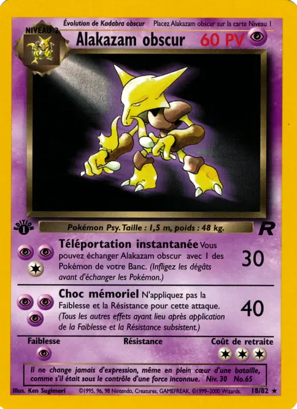 Alakazam obscur - 18/83 - Team Rocket