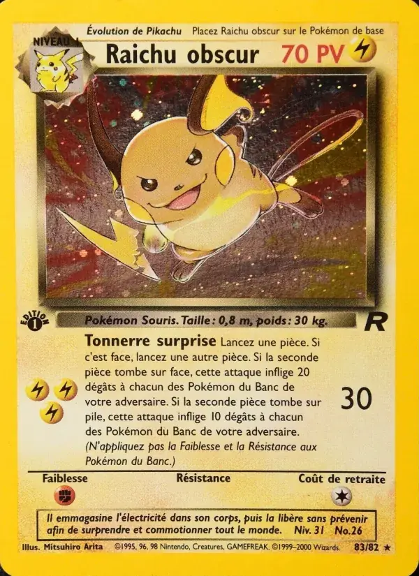 Raichu obscur - 83/83 - Team Rocket