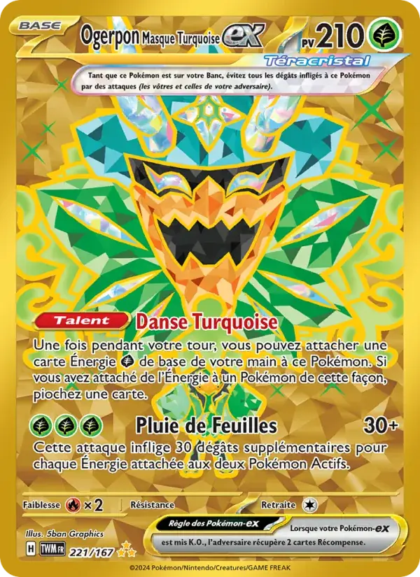 Ogerpon Masque Turquoise-ex - 221/226 - Mascarade Crépusculaire