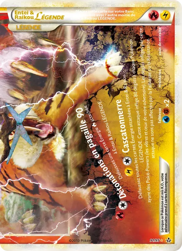Entei & Raikou LÉGENDE (bas) - 91/96 - Déchaînement