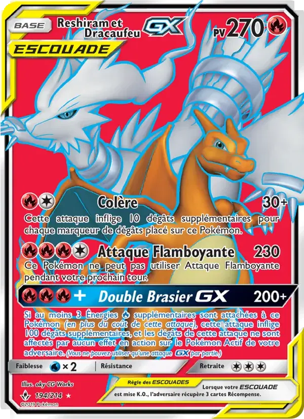 Reshiram et Dracaufeu GX - 194/234 - Alliance Infaillible