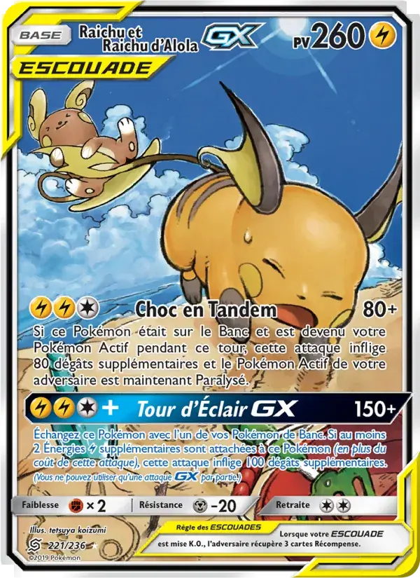 Raichu et Raichu d’Alola GX - 221/258 - Harmonie des Esprits