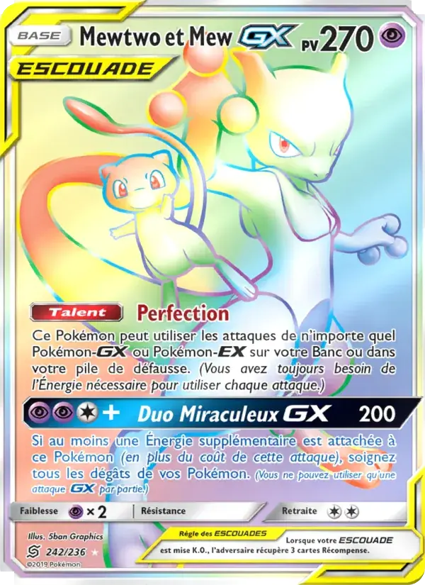 Mewtwo et Mew GX - 242/258 - Harmonie des Esprits