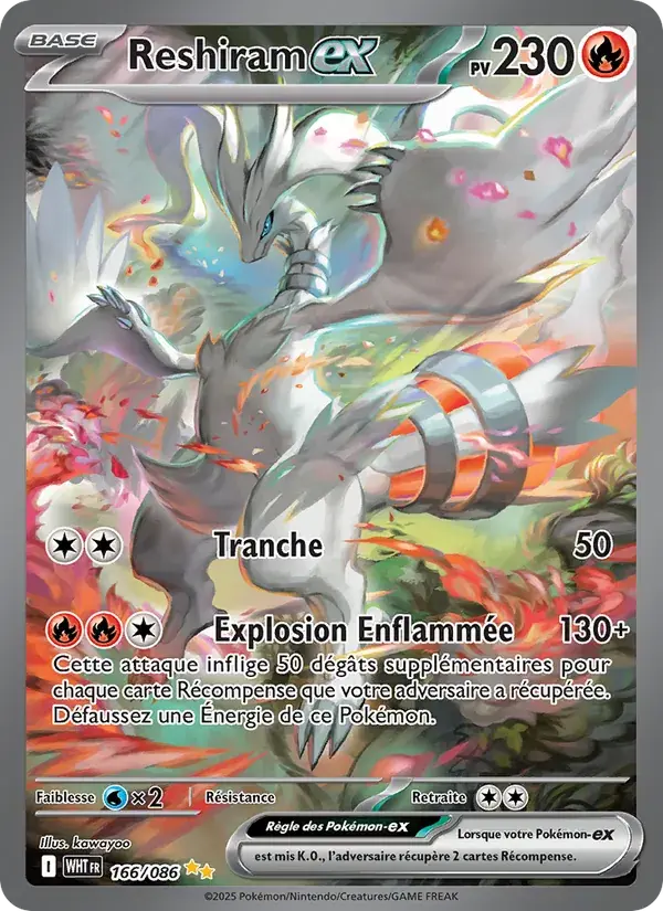 Reshiram-ex - 166/173 - Flamme Blanche