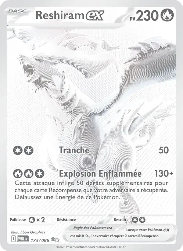 Reshiram-ex - 173/173 - Flamme Blanche