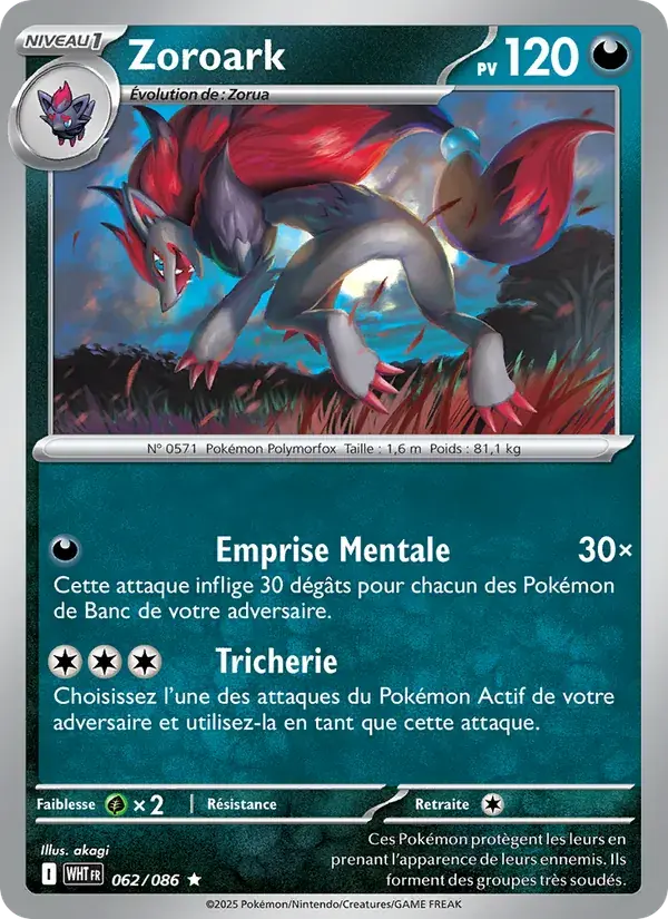 Zoroark - 062/173 - Flamme Blanche
